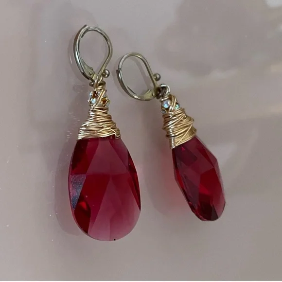 Handmade drop earrings - Picture 4 of 6